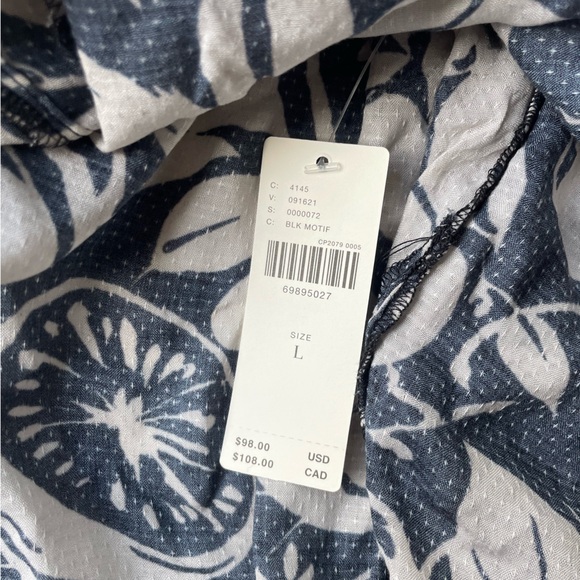 Anthropologie Sheer Black and White Mini Dress Casual Women’s NWT Large NEW - Picture 5 of 7